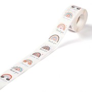 Rouleau d'étiquettes autocollantes 38 mm - Thank You -Arc en ciel Multicolore x500