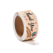 Rouleau d'étiquettes autocollantes 75x25 mm - Thank You - Multicolore x120|raw }}