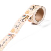 Rouleau d'étiquettes autocollantes 75x25 mm - Thank You - Multicolore x120