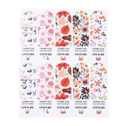 Planches d'étiquettes autocollantes 7x2 cm Thank You For Your Order - Open me x100|raw }}