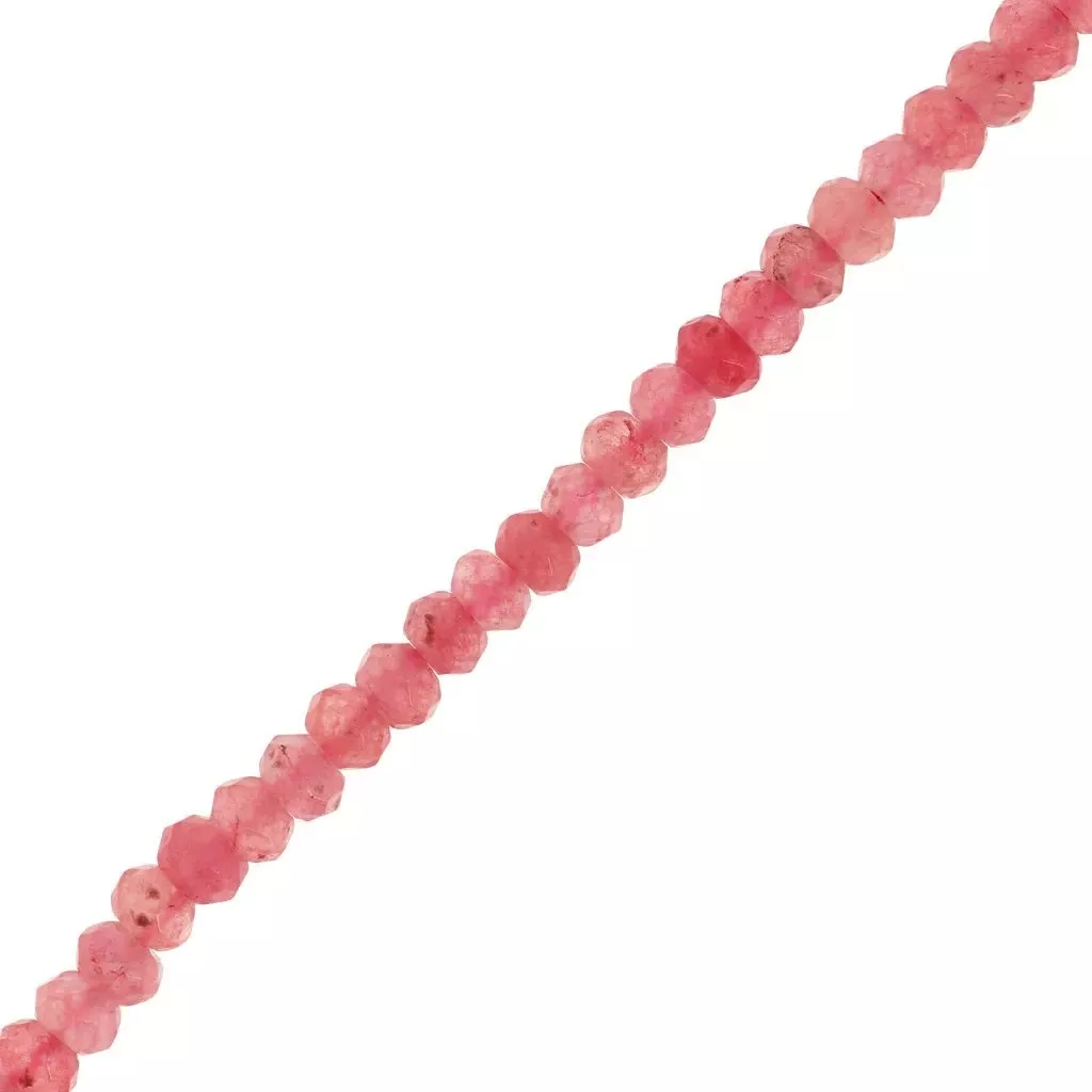 10 Perles Rondelles En Jade Facettées Jaune 5x3mm - Pour Création Bijoux - Neuf