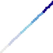 Perles rondelles facettées - rondes aplaties 3x2.5 mm - Multi-bleu mat x45cm|raw }}