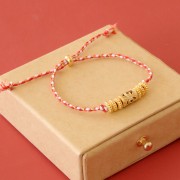 Perle tube évidé travaillé avec oxydes de Zirconium 11x8 mm - Doré - Vert - Orange