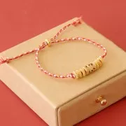 Perle tube évidé travaillé avec oxydes de Zirconium 11x8 mm - Doré - Vert - Orange