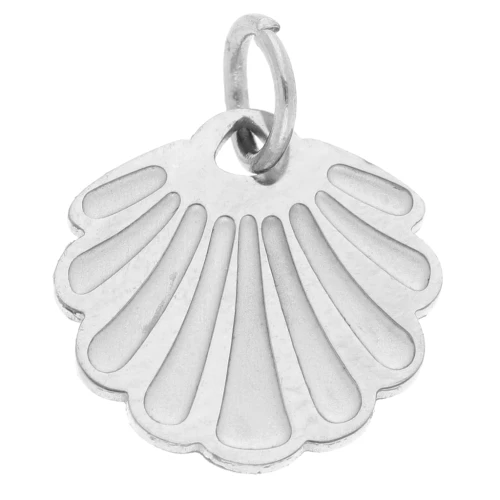 Breloque coquillage 9x10 mm - Acier inoxydable 304 x1