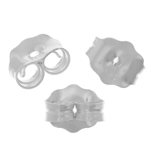 Poussoirs - Poussettes pour clous d'oreilles 5x4 mm - Argent 925 x10