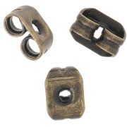 Poussoirs - Poussettes pour clous d'oreilles 5x3 mm - Bronze x10|raw }}