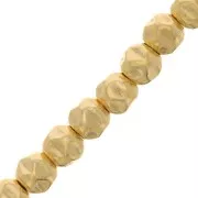 Perles rondes effet froissé 3 mm - Gold filled (or laminé) x10