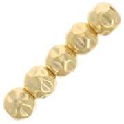 Perles rondes effet froissé 4 mm - Gold filled (or laminé) x10|raw }}