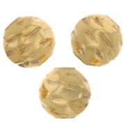 Perle ronde effet froissé 6 mm - Gold filled (or laminé)  x1