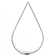 Emporte-pièce en acier inox pour modelage 56x34 mm - Goutte d'eau x1