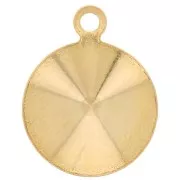 Serti pendentif à coller pour cabochon PureCrystal 1122 10 mm - Doré x1