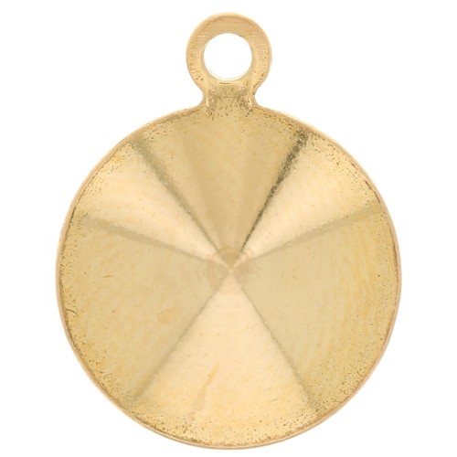 Serti pendentif à coller pour cabochon PureCrystal 1122 10 mm - Doré x1