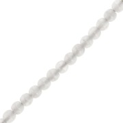 Perles rondes en verre recyclé tchèque 3 mm - Alabaster Grayish x50