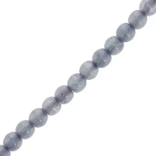 Perles rondes en verre recyclé tchèque 3 mm - Alabaster Strom Cloud x50