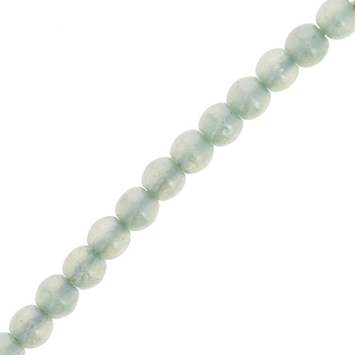 Perles rondes en verre recyclé tchèque 3 mm - Alabaster Fern Green x50