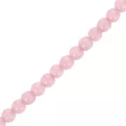 Perles rondes en verre recyclé tchèque 3 mm - Alabaster Rose Taupe x50
