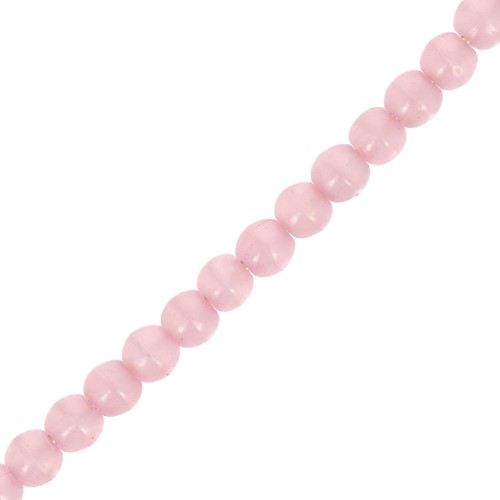 Perles rondes en verre recyclé tchèque 3 mm - Alabaster Rose Taupe x50