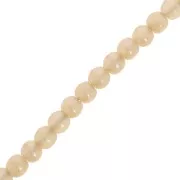 Perles rondes en verre recyclé tchèque 3 mm - Alabaster Light Peach x50
