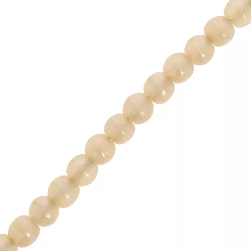 Perles rondes en verre recyclé tchèque 3 mm - Alabaster Light Peach x50