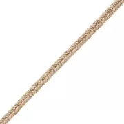 Soutache Luxor fabrication italienne 3 mm - Rose poudré - Doré x1m