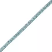 Soutache Luxor fabrication italienne 3 mm - Bleu glacier - Argenté x1m