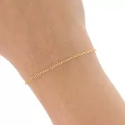 Chaîne maille Forçat 1.65 mm - Doré à l'or fin x50cm