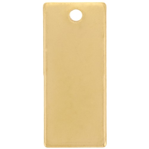 Pendentif rectangle 21x9 mm - Acier inoxydable 304 Doré x1