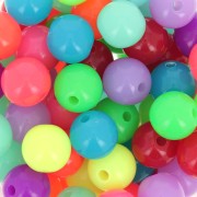 Assortiment de perles rondes 8 mm - Multicolore fluo x30|raw }}