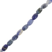 Perles olive en pierre gemme 6x4 mm - Sodalite x39cm|raw }}