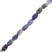 Perles olive en pierre gemme 6x4 mm - Sodalite x39cm