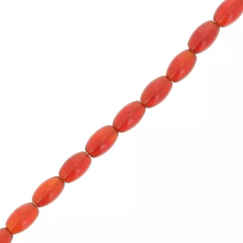 Perles olive en pierre gemme 6.5x4 mm - Cornaline x35cm