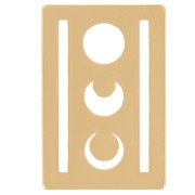 Intercalaire tissage Miyuki 11/0 exclu Perles & Co Lune 16x11 mm - Doré à l'or fin