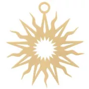Pendentif soleil évidé 16 mm - exclu Perles&Co - Doré à l'or fin x1