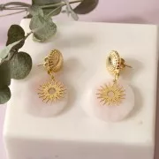 Pendentif soleil évidé 16 mm - exclu Perles&Co - Doré à l'or fin x1