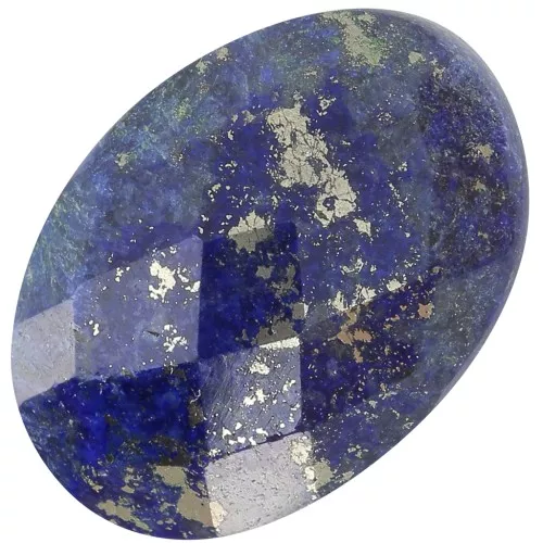 Cabochon ovale facetté 18x13 mm en pierre gemme - Lapis lazuli x1