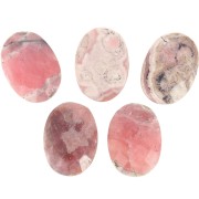 Cabochon ovale facetté 18x13 mm en pierre gemme - Rhodochrosite x1