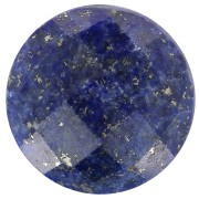 Cabochon rond facetté 15 mm en pierre gemme - Lapis lazuli x1|raw }}