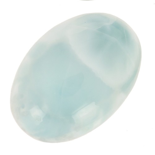 Cabochon ovale 14x10 mm en pierre gemme - Larimar x1