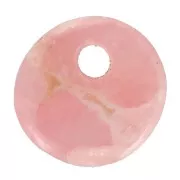 Sequin rond 6 mm en pierre gemme - Rhodochrosite x1