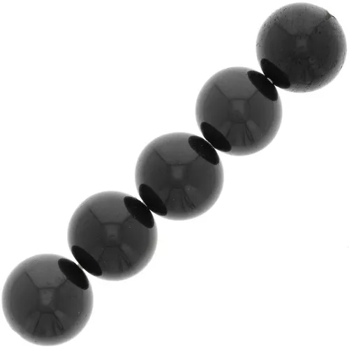 Perles rondes 8 mm pierre gemme - Spinelle noir x10
