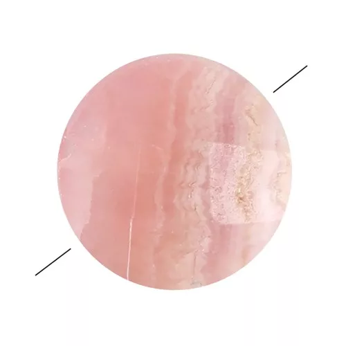 Perle ronde 6 mm facettée en pierre gemme - Rhodochrosite x1