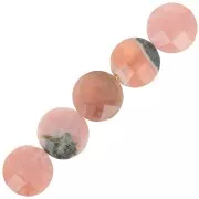 Perle ronde 6 mm facettée en pierre gemme - Rhodochrosite x1