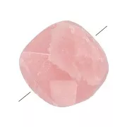 Perle carrée 6 mm facettée en pierre gemme - Rhodochrosite x1