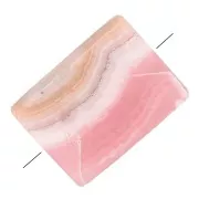 Perle rectangle 7x5 mm facettée en pierre gemme - Rhodochrosite x1