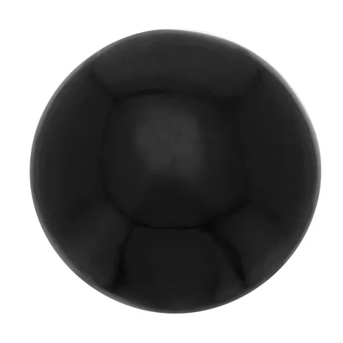 Cabochon rond 8 mm en pierre gemme - Spinelle noir x1