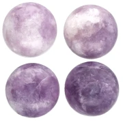 Cabochon rond 10 mm en pierre gemme - Lepidolite x1
