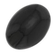 Cabochon ovale 14x10 mm en pierre gemme - Spinelle noir x1|raw }}