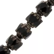Facettes Antiques  6 mm Jet Dark Bronze x20