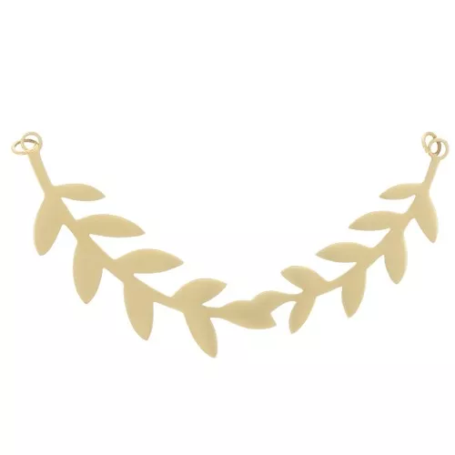 Intercalaire pour collier couronne de laurier 56x12mm - Acier inoxydable 316L Doré